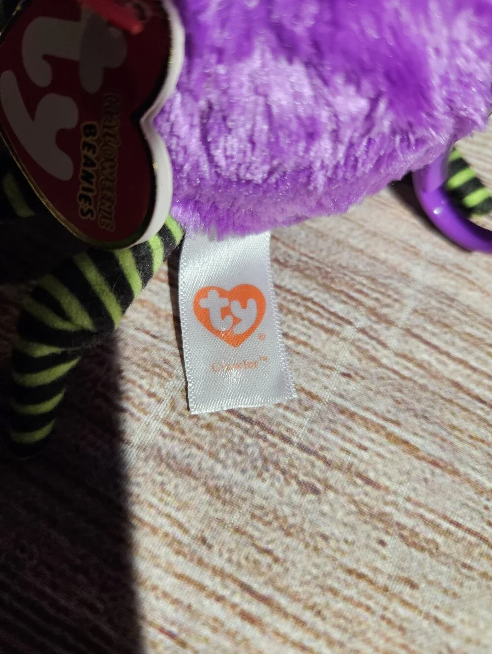 TY beanie baby halloween halloweenie beanies plush bag clip keychain crawler